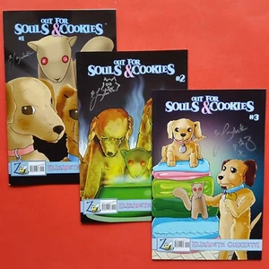 3 ZB Out for Souls & Cookies Comics: #1+2+3. Elizabeth Guizzetti Signed & Sketch - Picture 1 of 12