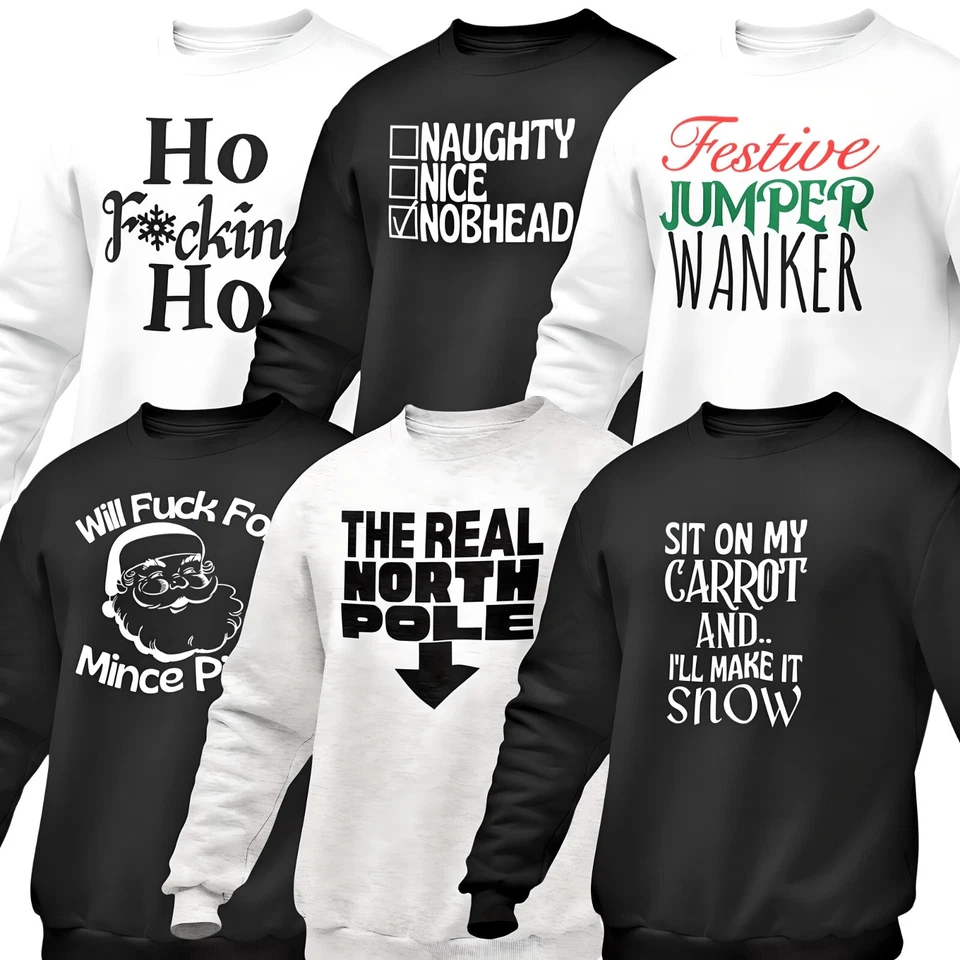 Rude Adult Christmas Jumpers Variations Festive Xmas Office Secret Santa Gift