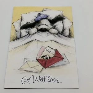 Get Well Soon Card Adorable Puppy in Raincoat Under the Weather By Burgoyne - Picture 1 of 7