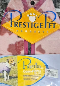 Cosy Fleece Dog Vest - Pink Cow Print - Picture 1 of 2