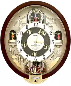 EUC Seiko Melodies In Motion Musical Wall Clock Beatles Songs QXM109ZRH - Picture 1 of 19