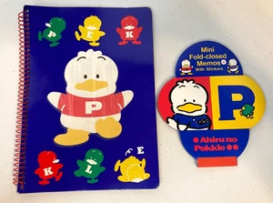 Vintage Sanrio 1995 Pekkle Mini Notizbuch Memo Pad Set 2-teilig. Ahiru no Pekkle - Bild 1 von 11