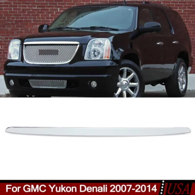 Fits GMC Yukon Denali 2007-2014 Front Bumper Hood Panel Trim Molding Chrome ABS Foto 1 de 4