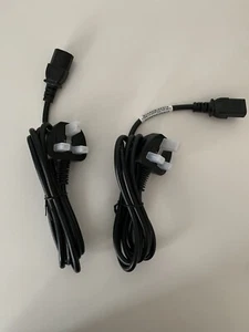 Cable-Tex UK Plug to IEC Kettle Lead 1m Power Cord Cable PC Mains X 2 - Picture 1 of 2