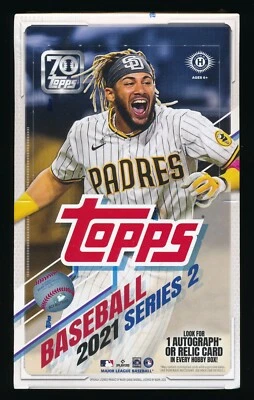 2021 TOPPS BASEBALL SERIES 2 HOBBY BOX (MIKE TROUT TATIS GUERRERO) ATUO RELIC?!? - Image 1 of 2