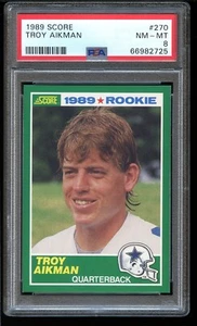 1989 Score #270 Troy Aikman Rookie PSA 8 NM-MT Centered Fresh Grade New Slab - Picture 1 of 2