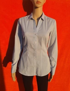 Damen Mädchen Elegante Bluse Hemd Sommer Gr. S Neu Hellblau Kariert H&M ( 1423 ) - Bild 1 von 5