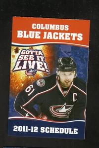 Columbus Blue Jackets Rick Nash 2011-12 Pocket Schedule - Picture 1 of 2