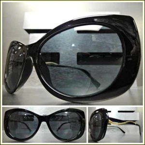 Women's Vintage Retro Cat Eye Style BIFOCAL SUN GLASSES READERS Black Gold Frame - Picture 1 of 7