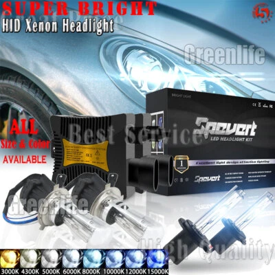 Hid Conversion Kit 9006 H1 H3 H4 H7 H11 9005 Xenon Headlight Bulbs 55W Ballasts - Image 1 of 4