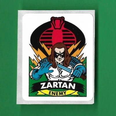 1986 Hasbro/Milton Bradley "ZARTAN" Enemy Sticker GI G.I. Joe Action #NNO - Image 1 of 3
