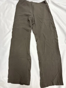 Eileen Fisher zinngrau 100 % Seide gerades Bein Hose Frontreißverschluss Small - Bild 1 von 12