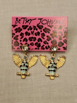 Pendientes de águila tono dorado Betsey Johnson Foto 1 de 3
