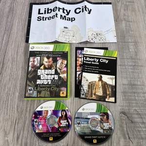 Grand Theft Auto 4 IV Complete Edition & Liberty City Xbox 360 CIB Complete Map - Picture 1 of 17