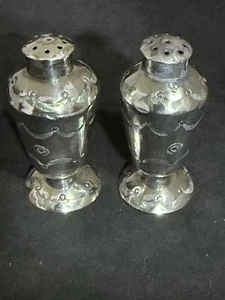 Antique Native American Navajo Sterling Mini Salt & Pepper Set - Picture 1 of 8