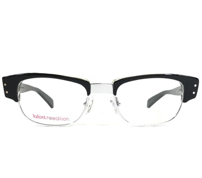 Monturas de gafas Jean Lafont CYRANO 900 negras plateadas cuadradas ojo de gato 50-19-145 Foto 1 de 4