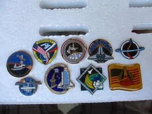 Vtg Lot of NASA Shuttle, Space Lab, ISS Pins from Boeing, Rockwell, 9 Pin Lot - Picture 1 of 20