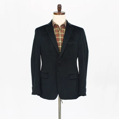 Alfani 40R черный Sport пальто Blazer куртка твердого 2 пуговицы бархата - Изображение 1 из 4