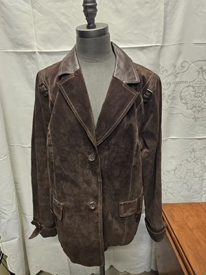 Bradley Bayou Chaqueta Vintage Cuero Gamuza Marrón Talla XL Foto 1 de 4