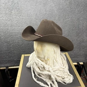 Vintage Resistol Cowboy Hat Men 7 1/2 3X Wool Blend USA Rodeo Western Vaquero - Picture 1 of 12