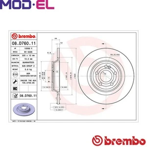 2x BRAKE DISC 08.D760.11 FOR MERCEDES-BENZ A-CLASS B-CLASS/Sports/Tourer GLB - Picture 1 of 6