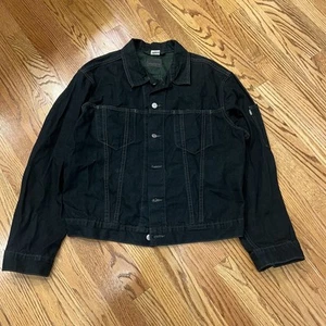 VINTAGE LEVIS SILVER TAB DARK WASH BLUE DENIM JACKET SIZE L - Picture 1 of 9