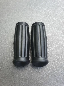 Juego de empuñaduras de goma negras Harley WL WLA WLC WLD Flathead UL Pan Knuckle - Imagen 1 de 4