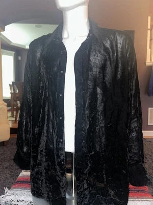 Thierry Muglar sheer black vintage mens shirt - Image 1 of 4