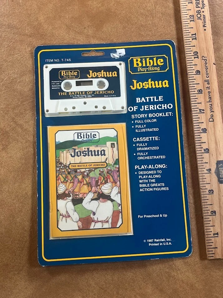 “Joshua” Bible Play-Along Cassette & Story Booklet 1987 Rainfall Toys New Sealed - Image 1 of 4