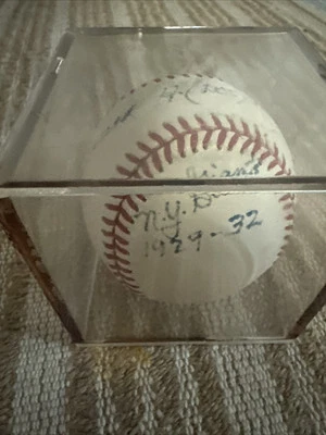 RARO Edward Doc Marshall (falecido em 1999) PSA/DNA assinado beisebol New York Giants - Imagem 1 de 3