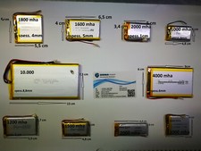 Batterie a litio di polimeri varie mha 3.7 v per device elettronici mp4 gps DOC
