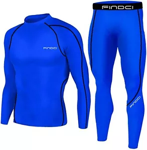 Men's Sports Compression Shirt + Pants Quick Dry Fitness Tracksuit Gym Suits - Picture 1 of 39