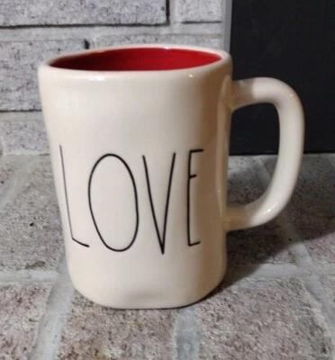 Love You кофейная кружка на пурпурный Rae Dunn белый красный интерьер - Изображение 1 из 4