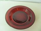 Arcoroc France Ruby Red Cranberry Glass Bowl 8-1/2" 
