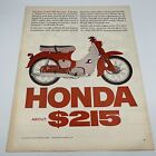 1965 Honda 50 Scooter Print Ad 10x14" red white scooter American Honda Motor Co