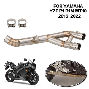 60mm Slip-On Exhaust Mid-Link Pipe for Yamaha MT-10 & YZF R1/R1M/R1S 2015-2024 - Picture 1 of 12
