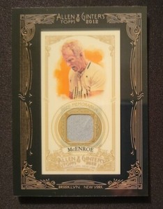 2012 Topps Allen & Ginter John McEnroe #AGR-JM Relic Tennis Hall Of Famer