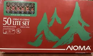 Vintage Noma Christmas 50 Red String-to-String Lite Set Indoor/Outdoor 24 in. - Picture 1 of 7