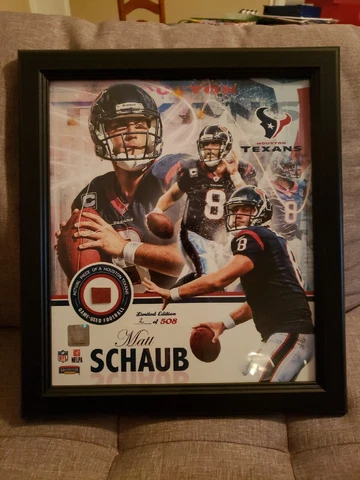 NFL Matt Schaub Houston Texans Framed Picture/Plaque LE #2/508 Mounted Memories Cover
