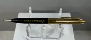 Vintage Shaeffer's Gold Tone & Black CATERPILLAR Advertising Mechanical Pencil - Picture 1 of 7