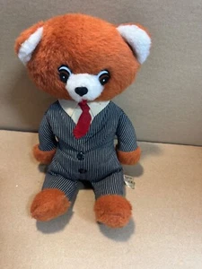 Vintage Commonwealth Toy Co Tuxedo Teddy Bear Pull Cord Voice Box Sets and ties - Picture 1 of 5
