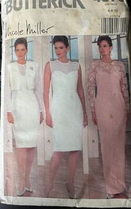 Vtg Butterick Nicole Miller pattern 4376 Misses' Jacket & Dress size 6, 8, 10 - Picture 1 of 2