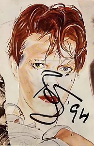David Bowie signierte Postkarte Kopie - Bild 1 von 2
