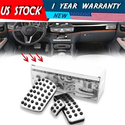 Non Slip Accelerate Brake Parking Foot Pedals Cover For Mercedes-Benz W176 W164 Foto 1 de 4