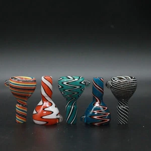 Glass Slide Full Color Reversal Bubble Bowl 14mm Fitting Tobacco Hookah Bong - Picture 1 of 3