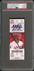 Mike Trout 5/21/2013 Hits For Cycle Auto Ticket PSA 10 Low Pop 14  Blue Ink!