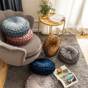 38cm Thicken Dining Chair Cushion Meditation Seat Floor Pads Round Sofa Pillow - Picture 1 of 36
