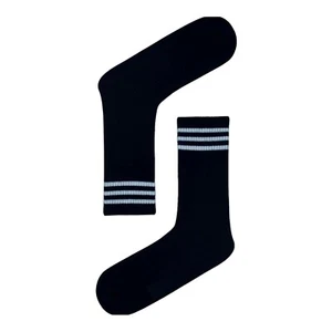 White Striped Black Athletic Socks / Sports Socks / Unisex Socks / Gifts - Picture 1 of 1