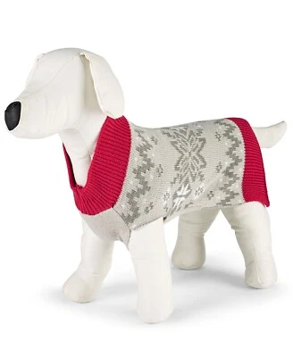 Family Pajamas Winter Fairisle Christmas Holiday Winter Snowflake Pet Sweater XS - Image 1 of 2