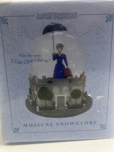 Mary Poppins Musical Snow Globe Disney Chim Chim Cher-ee 17 Cherry Tree Lane - Picture 1 of 9